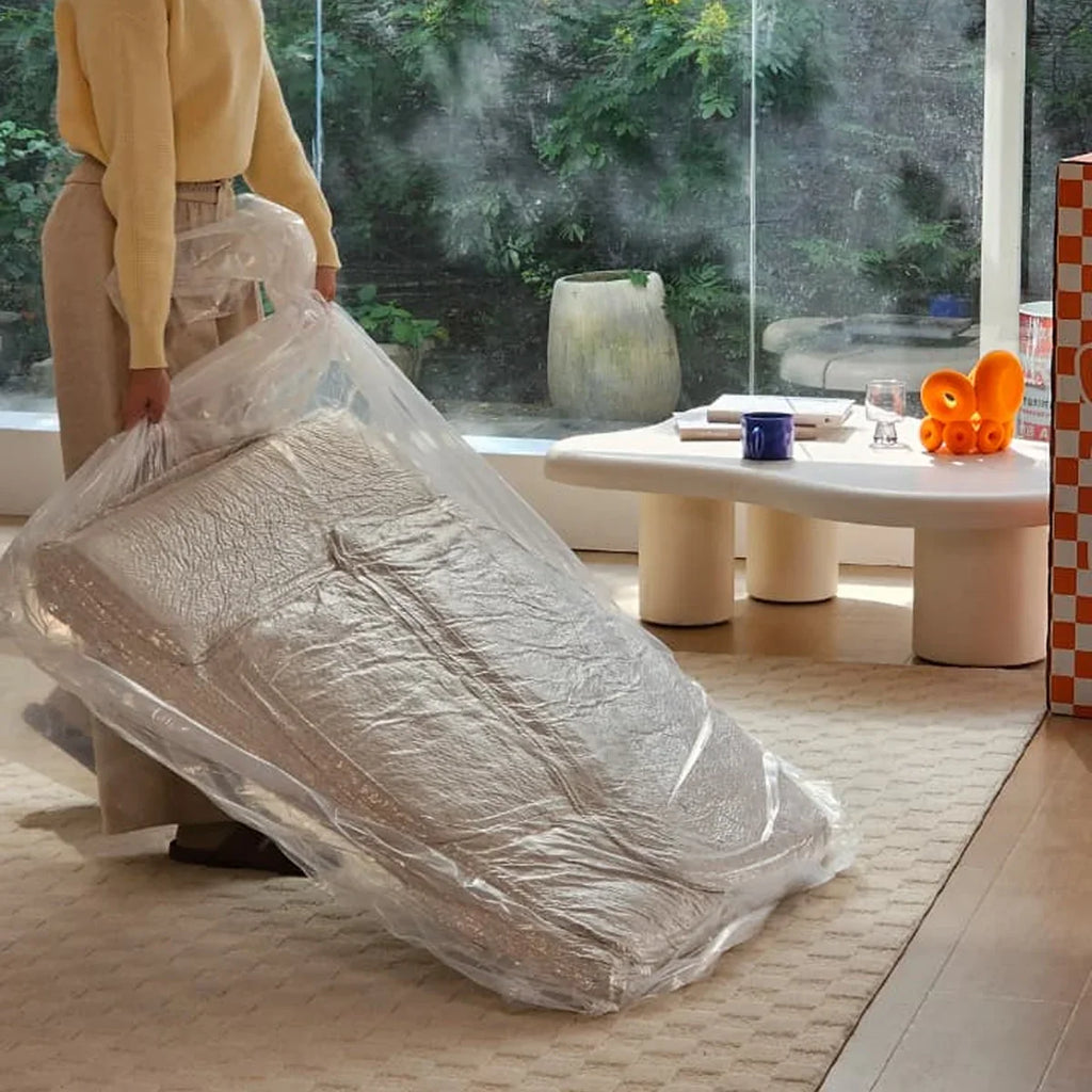Sofá na Caixa modular Sienna 3 lugares em Boucle - Off-White