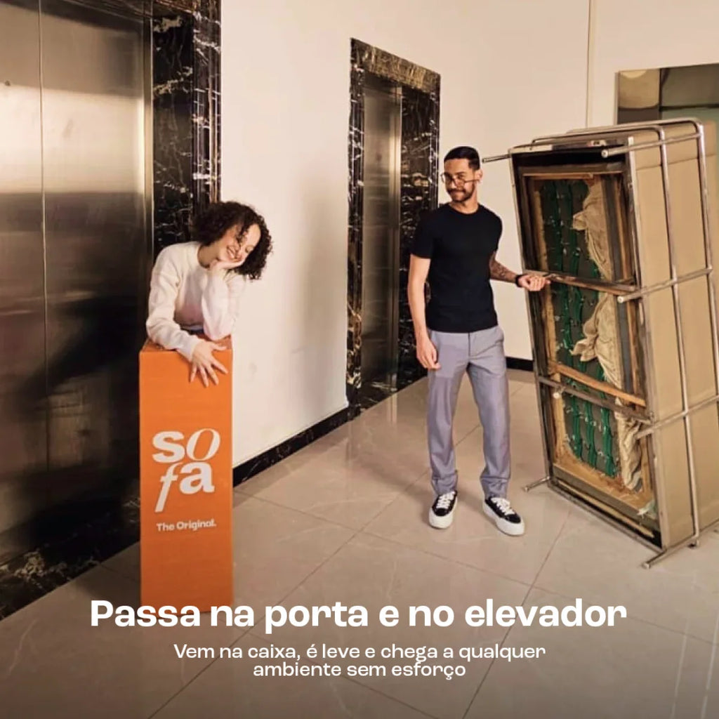 Sofá na Caixa modular Sienna 3 lugares em Boucle - Off-White