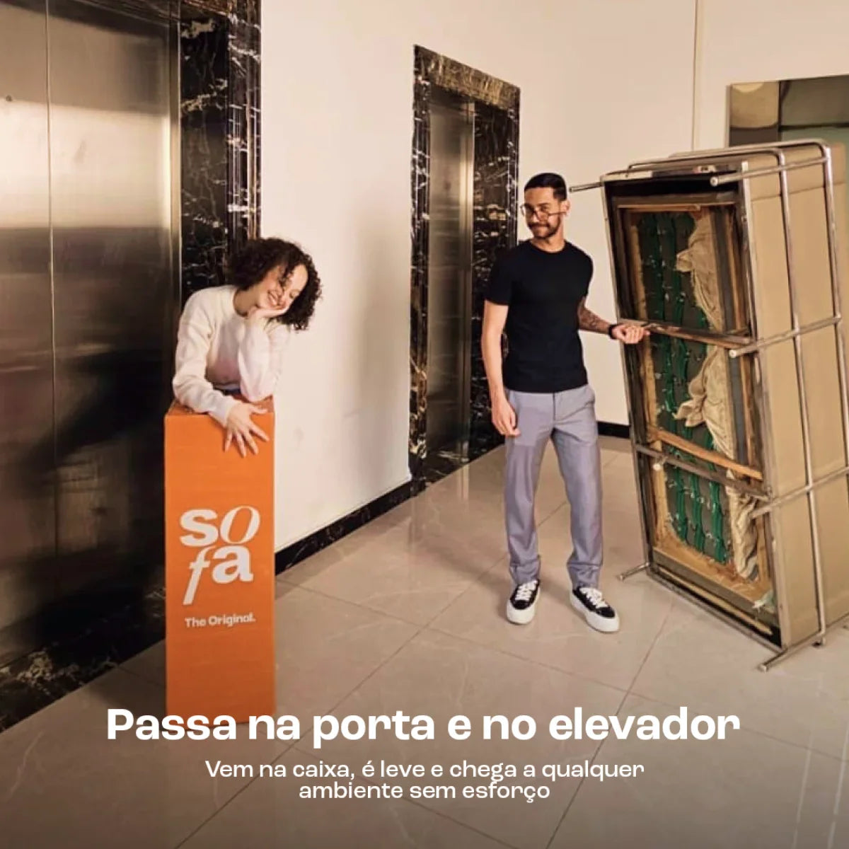 Sofá na Caixa modular Sienna 3 lugares em Boucle - Cinza Granito
