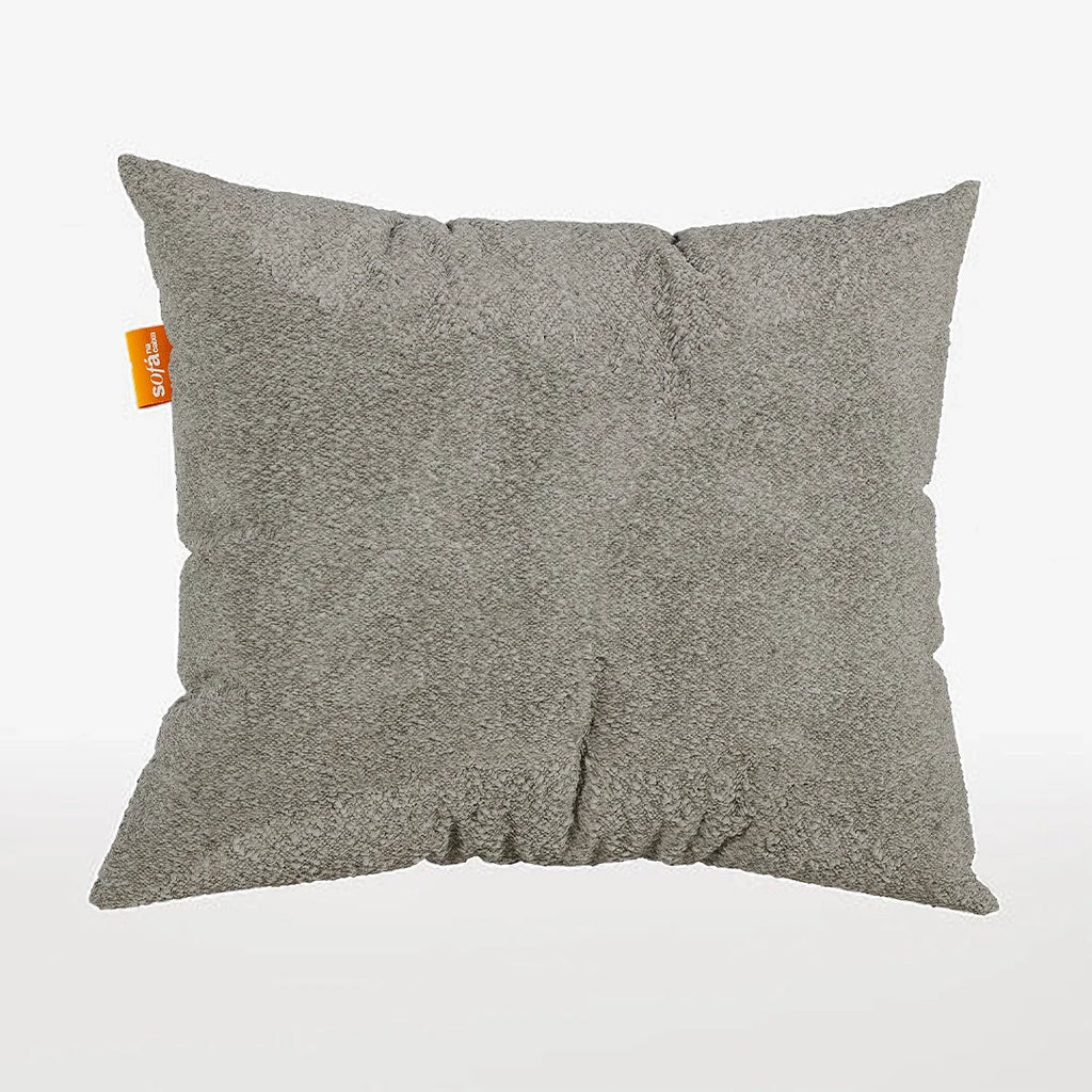 Kit 3 Almofadas Tecido Bouclé - Cor Cinza - 45x45cm