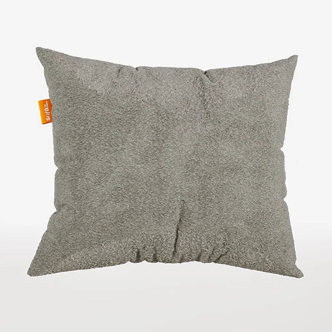 Kit 3 Almofadas Tecido Bouclé - Cor Cinza - 45x45cm