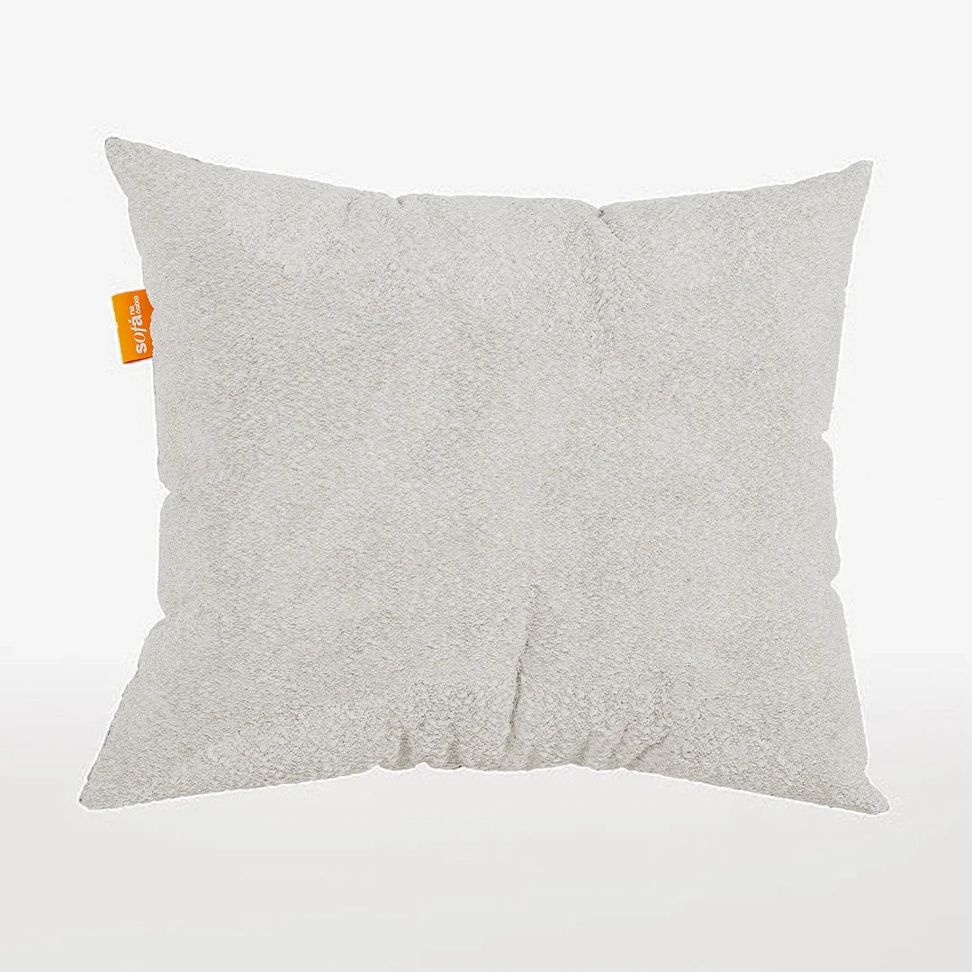 Kit 4 Almofadas Tecido Bouclé - Cor Linho - 45x45cm