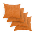 Kit 4 Almofadas Tecido Bouclé - Cor Laranja - 45x45cm