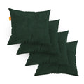 Kit 4 Almofadas Tecido Bouclé - Cor Verde Musgo - 45x45cm