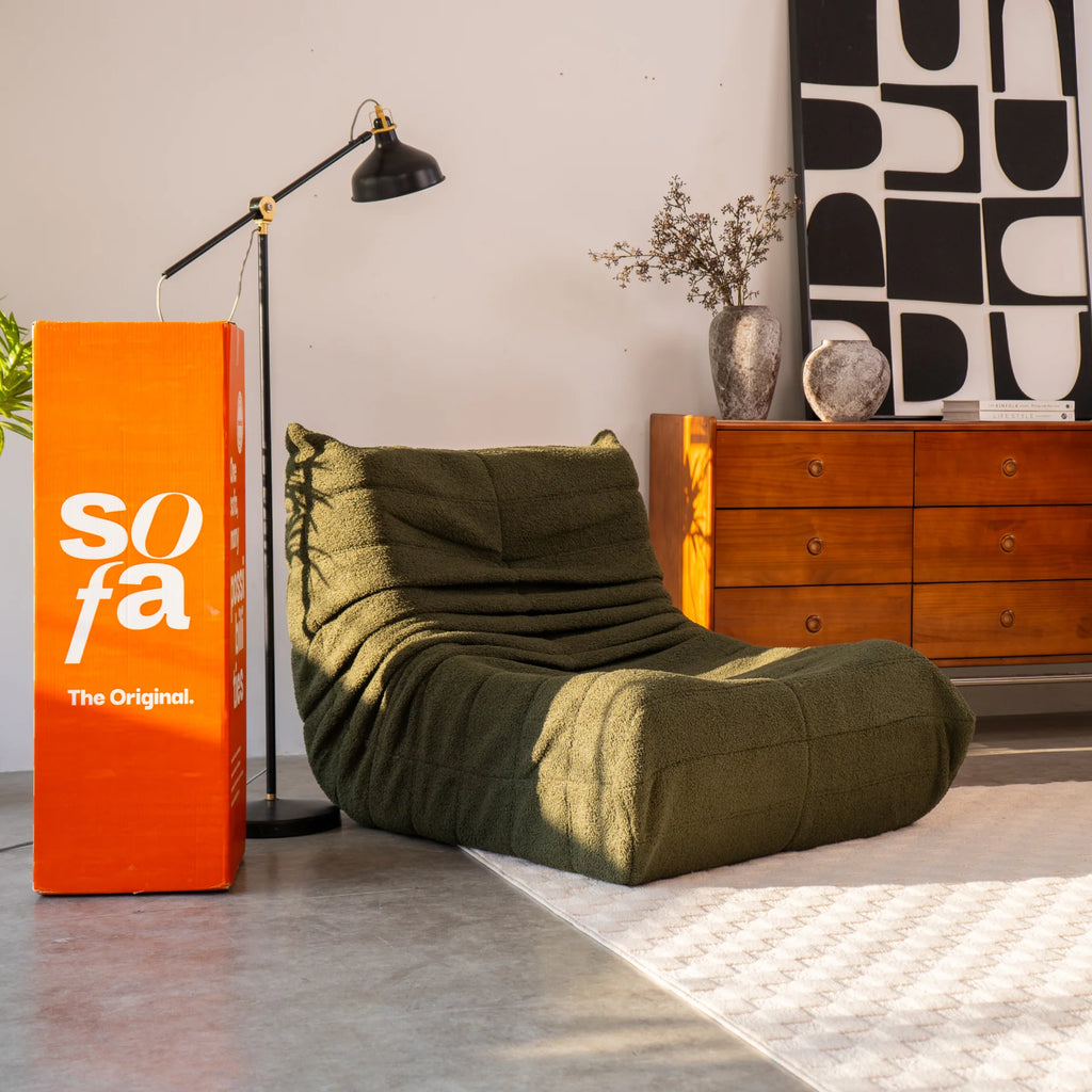 Poltrona Design 1973 Verde 2 unidades Sofá na Caixa