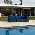 Lounge Zimma com 3 Módulos Azul