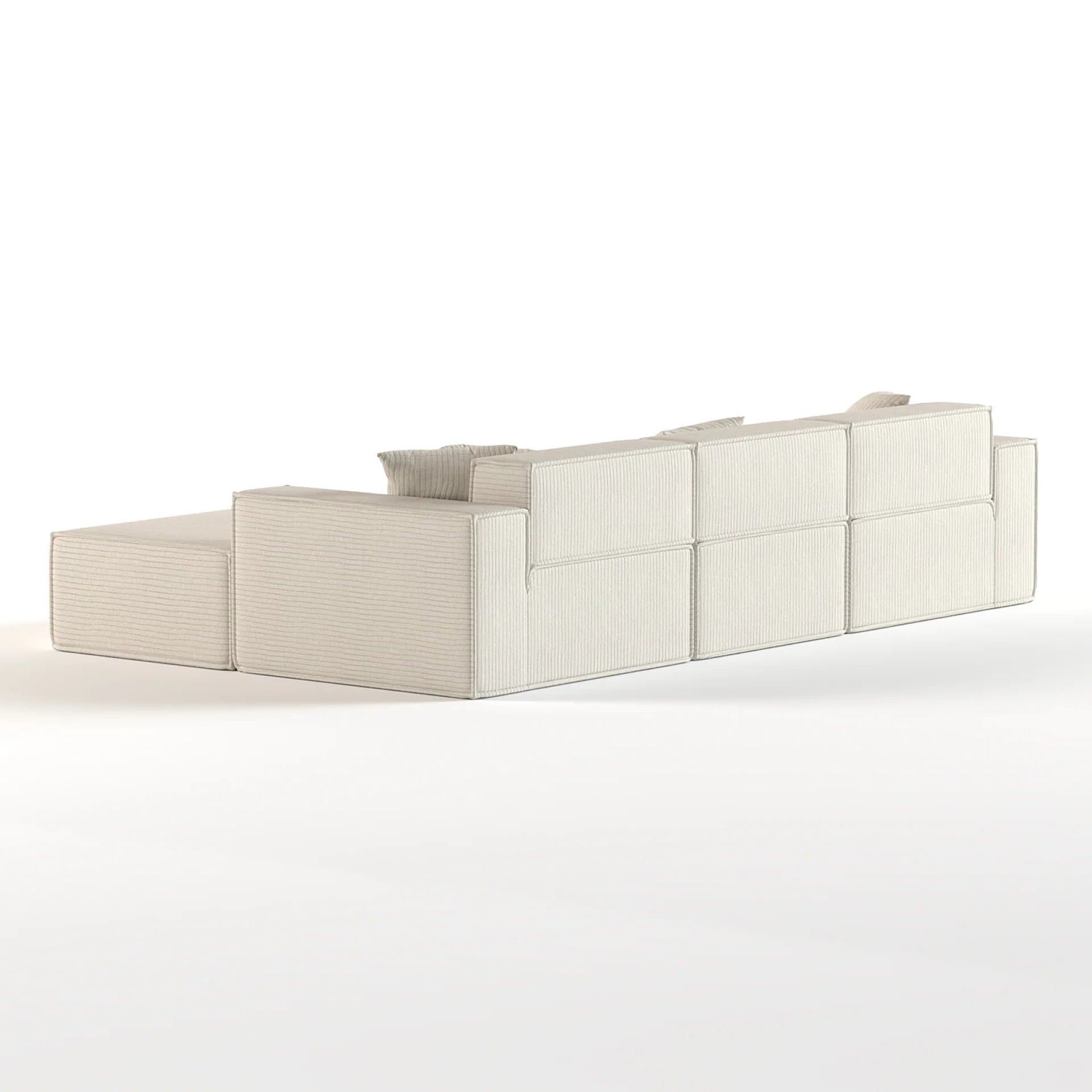 Sofá Modular Pelion 1 lugar Canto em L Esquerdo Boucle - Linho