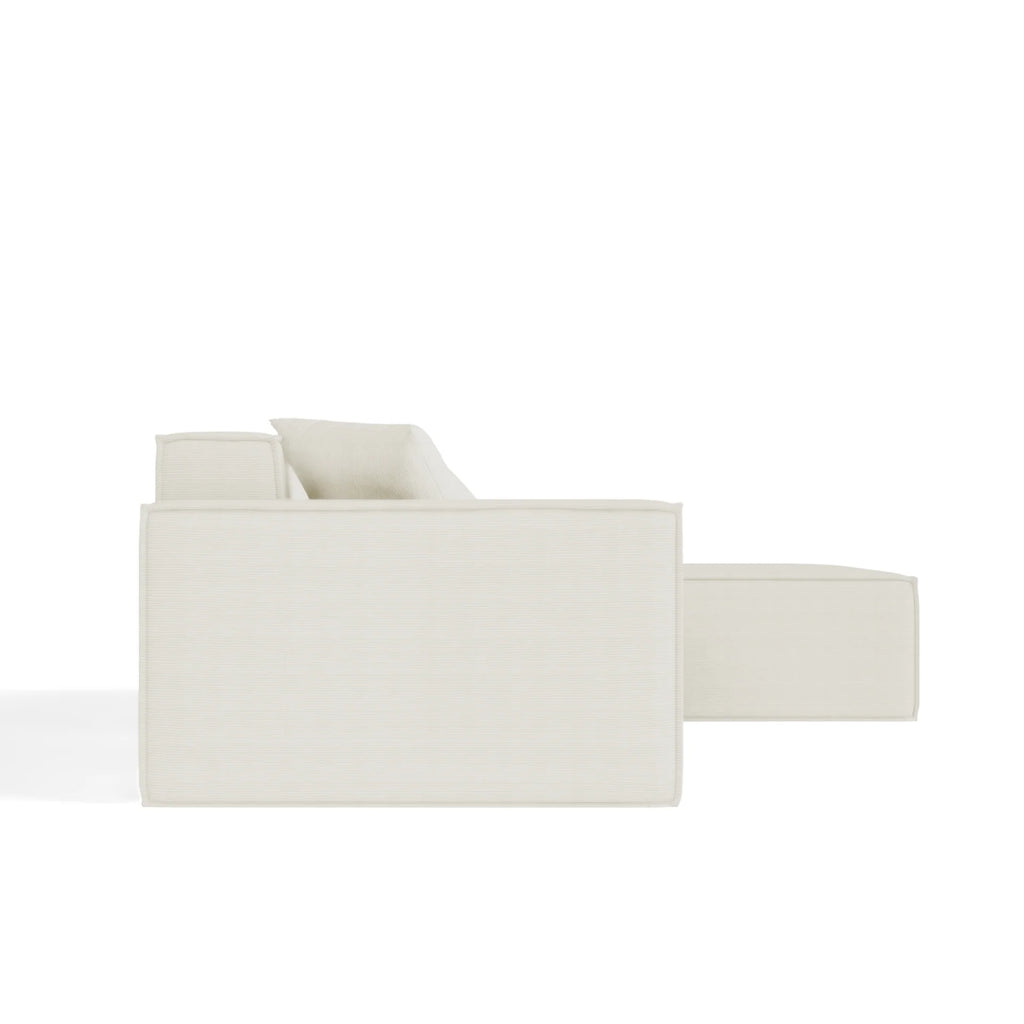 Sofá Modular Pelion 1 lugar Canto em L Direito Boucle - Linho