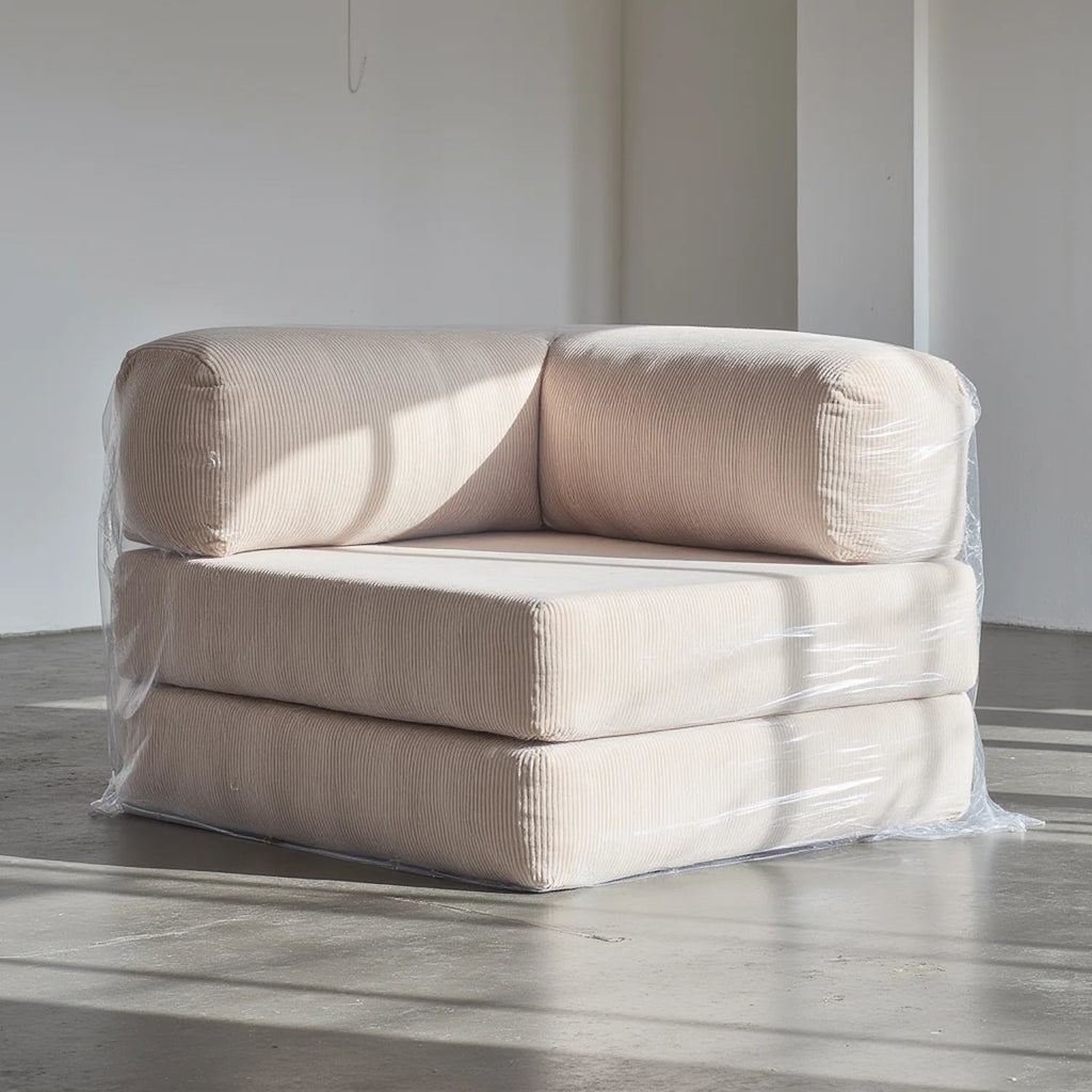 Poltrona do Sofá Cama Bloom Tecido Boucle Linho - Sofá na Caixa
