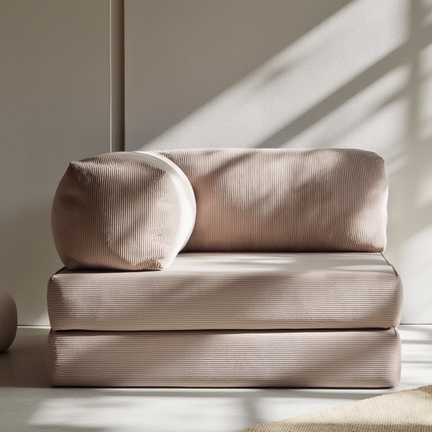 Sofá Cama Bloom - Sofá na Caixa + Poltrona Bloom Tecido Boucle Linho