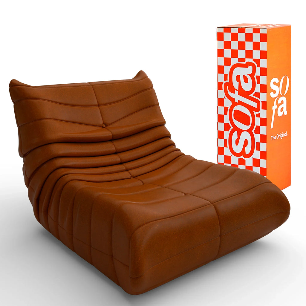 Poltrona Design 1973 Courino 1 unidade Sofá na Caixa