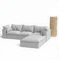 Sofá na Caixa modular Sienna 3 lugares em Boucle com Apoio - Cinza Granito