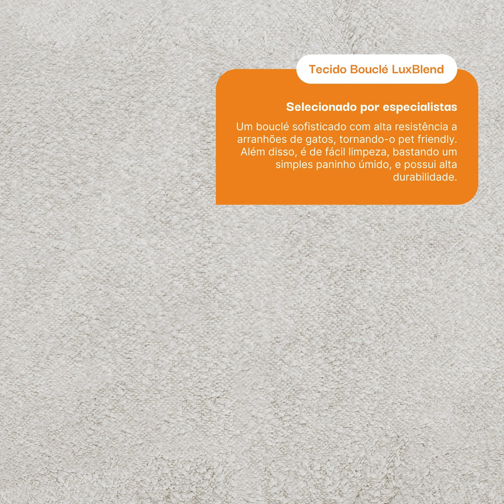 Sofá Cama Bloom Tecido Boucle Laranja - Sofá na Caixa