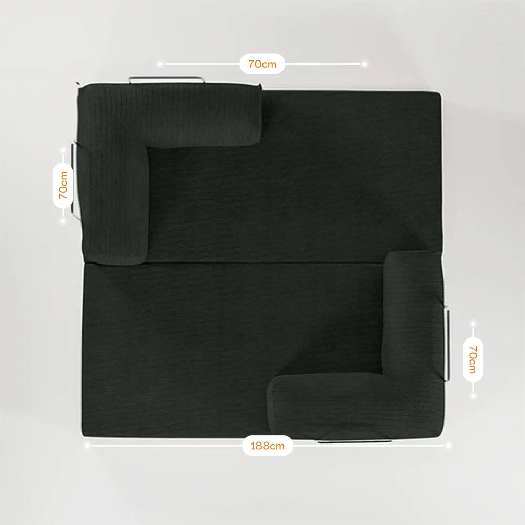 Sofá Cama Bloom Tecido Boucle Verde Musgo - Sofá na Caixa