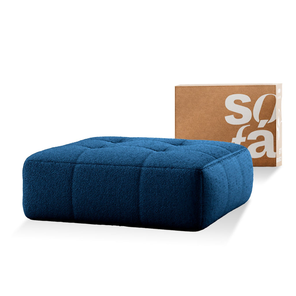 Apoio para o pé em Boucle - Sofá na Caixa - Azul