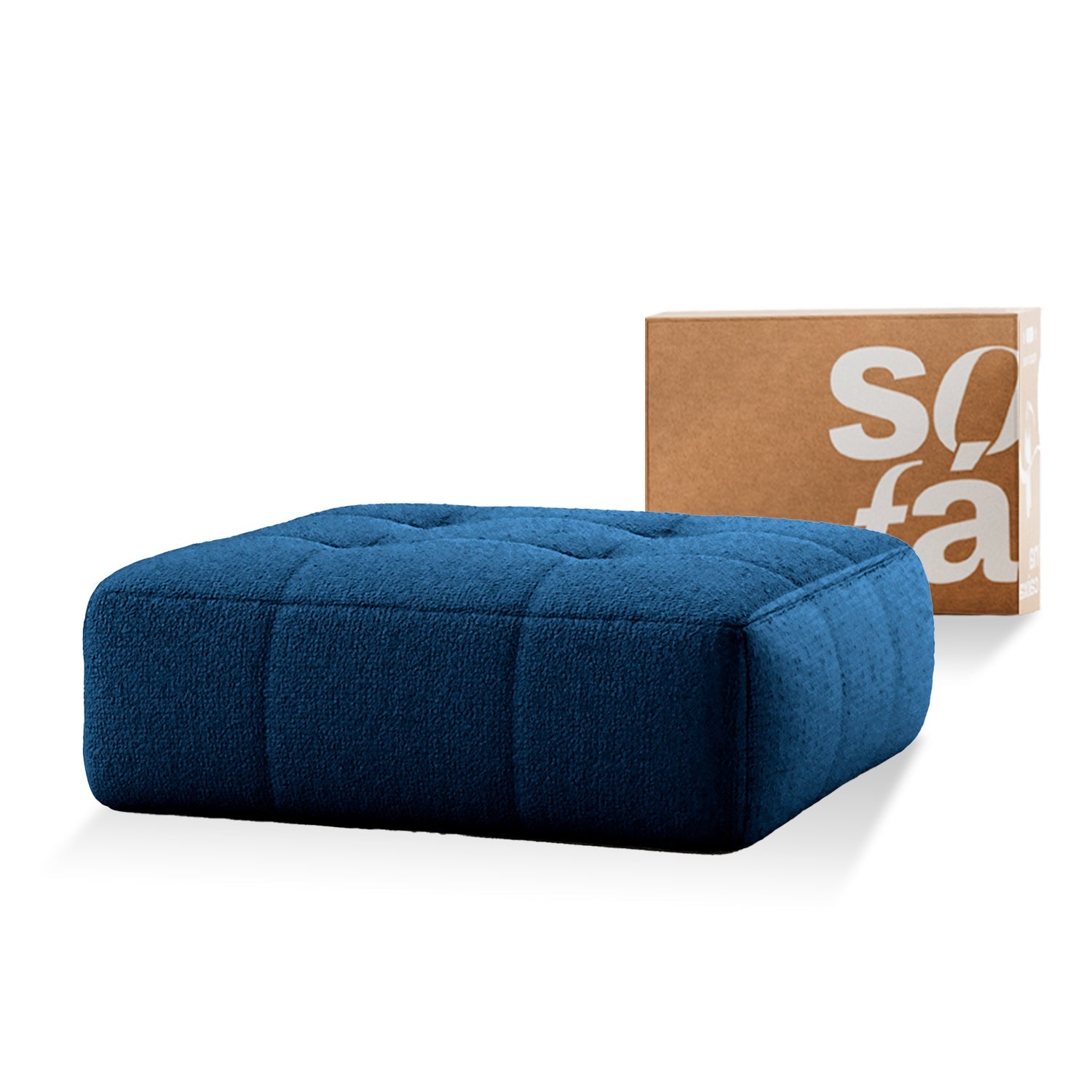 Apoio para o pé em Boucle - Sofá na Caixa - Azul