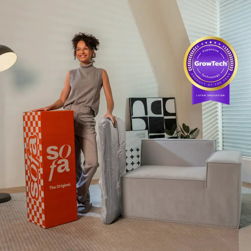 Sofá Modular Pelion 1 lugar Canto em L Esquerdo Boucle - Cinza