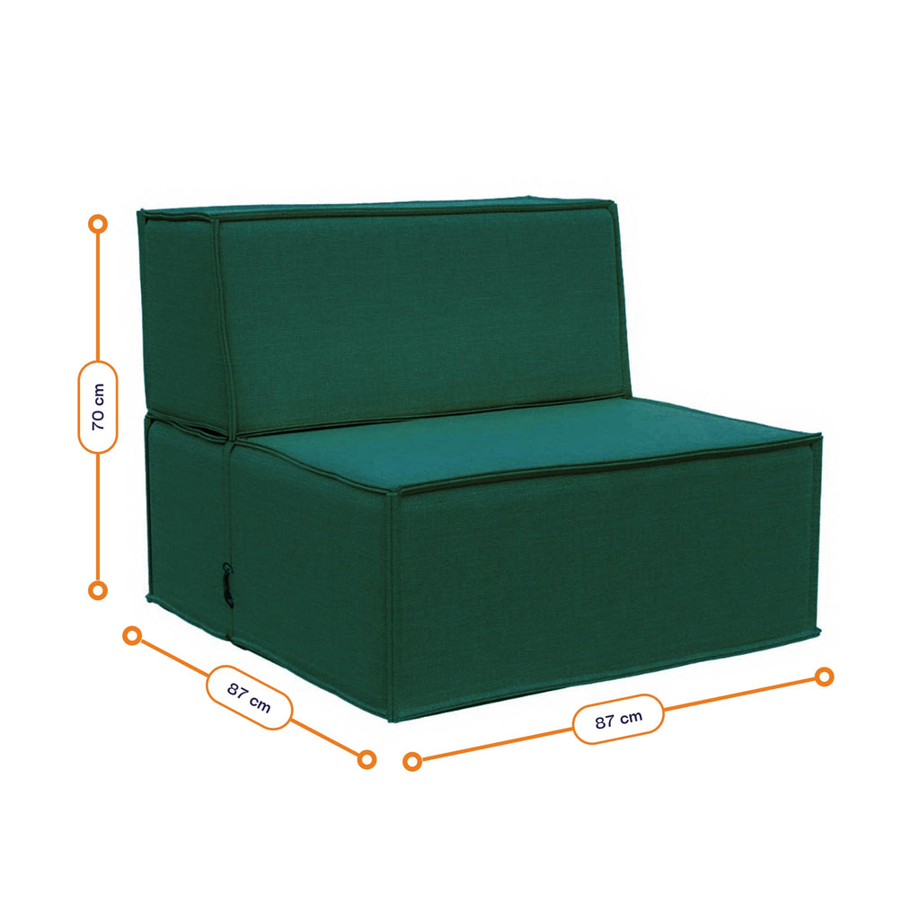 Lounge Zimma com 4 Módulos Verde