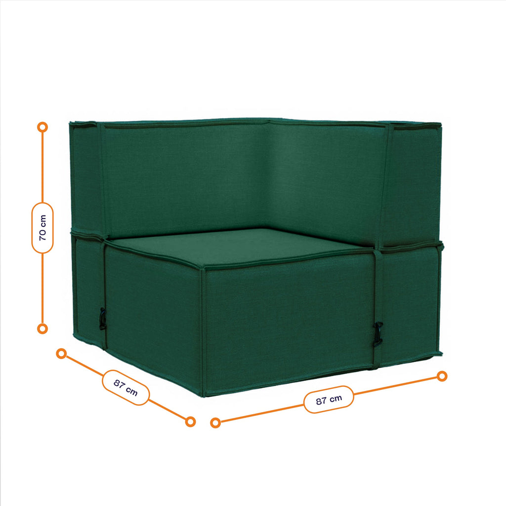 Lounge Zimma com 6 Módulos Verde
