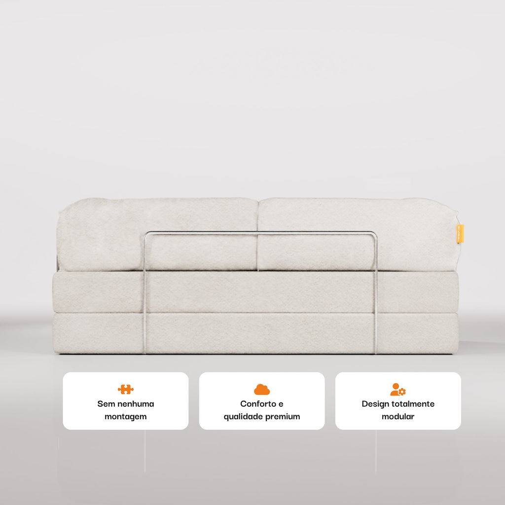 Sofá Cama Bloom Área Externa Tecido Linho - Sofá na Caixa